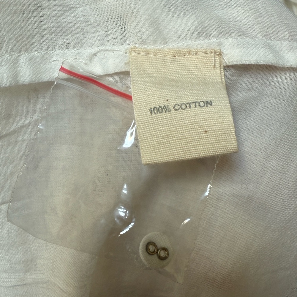 NWT Anthropologie Plus Size Cotton Dress 1X, White, Boho, Flowy, Lightweight - Picture 15 of 16